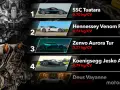 Classifica auto: scopri quanto pesa un motore auto per cavallo vapore. SSC Tuatara, Hennessey Venom, Zenvo Aurora, Koenigsegg Jesko, Deus Vayanne.