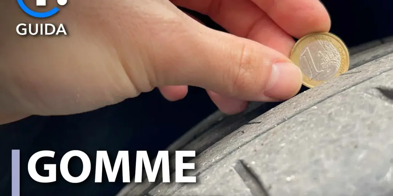 Controllo della scadenza gomme auto: una moneta da 1 euro verifica il battistrada usurato. Guida pratica.