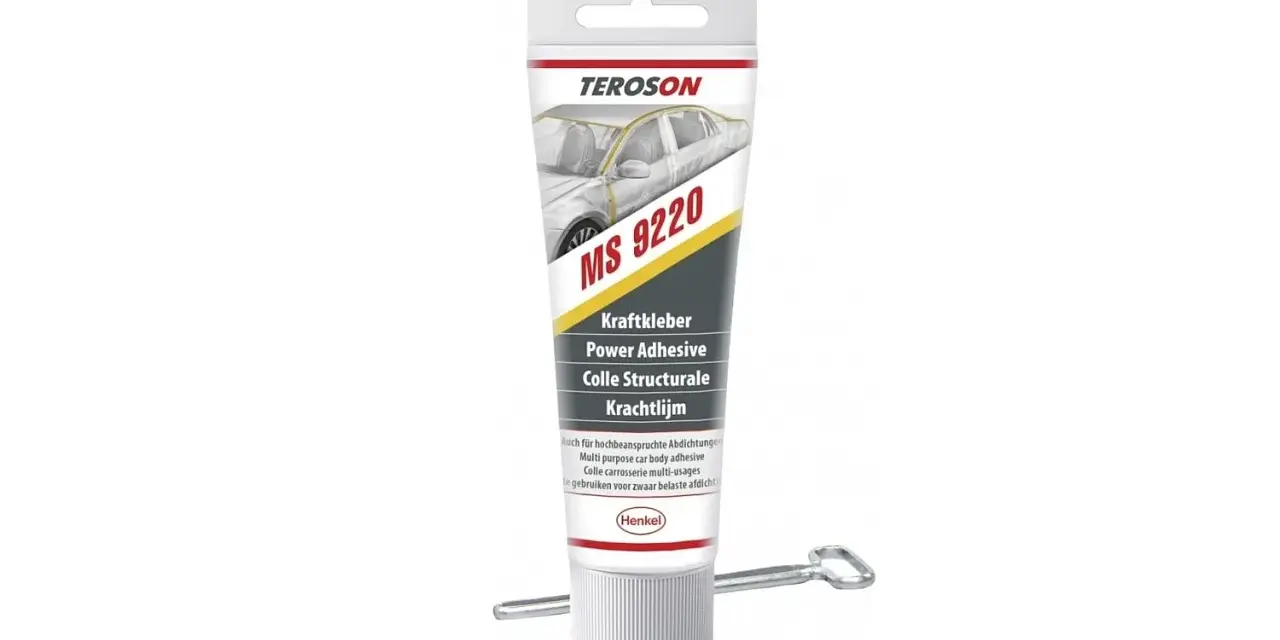 Colla per spoiler auto Ter-o-son MS 9220, adesivo strutturale per carrozzeria, ideale per fissaggi resistenti.
