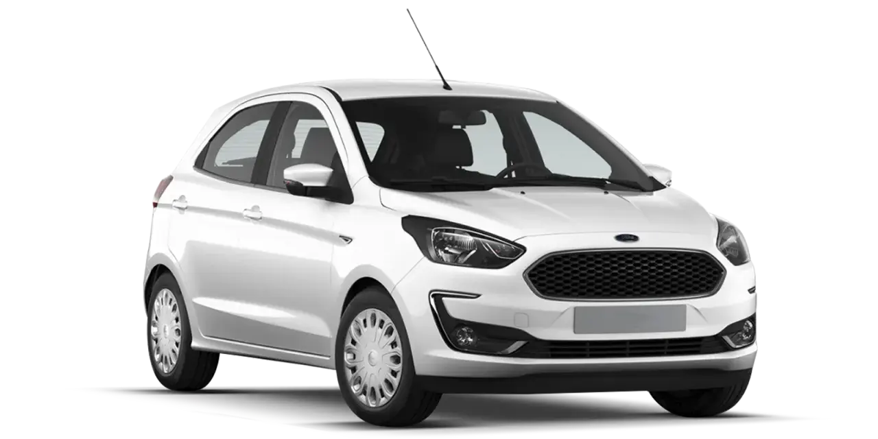 Ford Ka bianca, utile per trovare la targhetta codice colore.