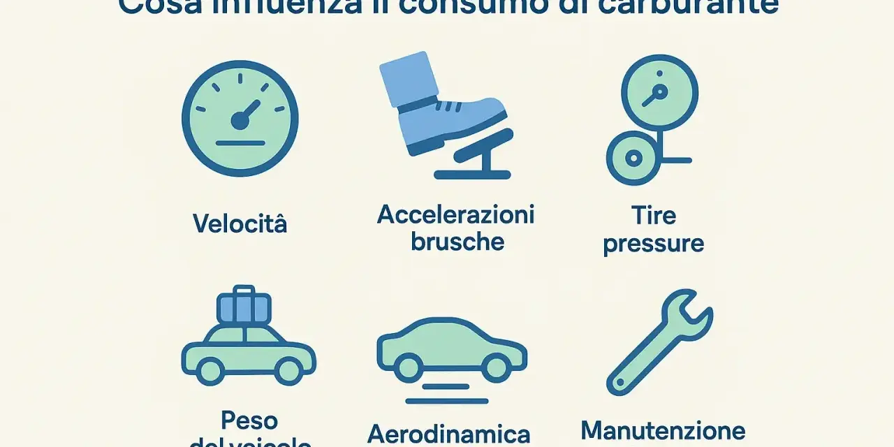 Se la tua macchina consuma troppo gasolio, controlla velocità, accelerazioni, pressione gomme, peso veicolo, aerodinamica e manutenzione motore.