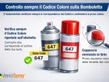 Bombolette spray con codice colore 647, per la verniciatura auto. Verifica sempre il codice colore Ford.