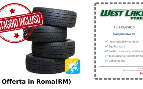 Offerta pneumatici West Lake 4x185/65R15 a Roma, montaggio incluso. Vari tipi di pneumatici per ogni stagione.
