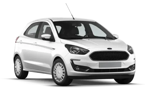 Ford Ka bianca, utile per trovare la targhetta codice colore.