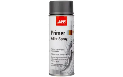 Bomboletta spray di primer vernice APP, ideale per riempire e proteggere dalla corrosione.