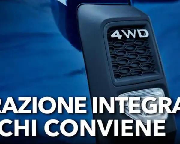 Dettaglio di un'auto con scritta "4WD". La guida esplora i **svantaggi trazione integrale** e a chi conviene.