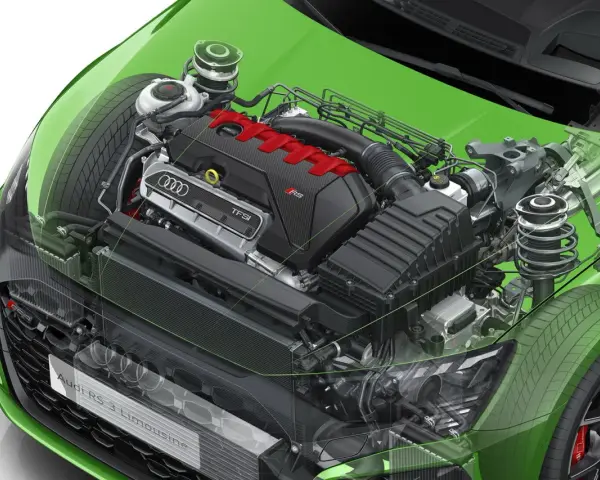 Motore Audi RS 3 Limousine. Il rodaggio significato è fondamentale per la longevità del motore.