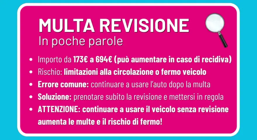 Multa per revisione scaduta: costi, rischi e come evitare sanzioni. Non ignorare la scadenza!