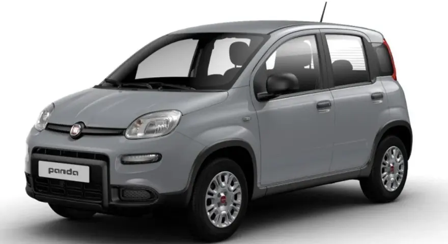 Fiat Panda grigio moda, un'auto compatta e versatile, perfetta per la città.
