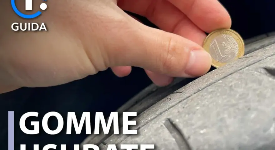 Controllo della scadenza gomme auto: una moneta da 1 euro verifica il battistrada usurato. Guida pratica.