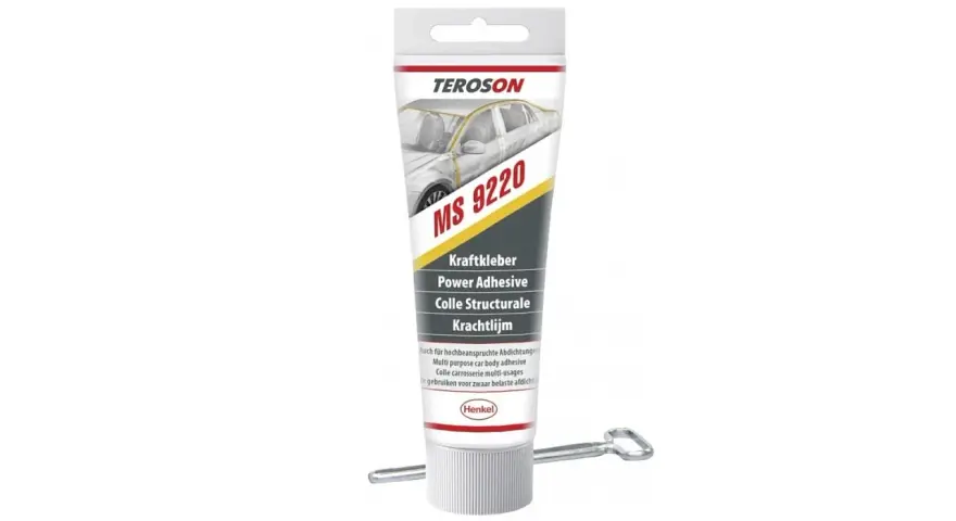 Colla per spoiler auto Ter-o-son MS 9220, adesivo strutturale per carrozzeria, ideale per fissaggi resistenti.