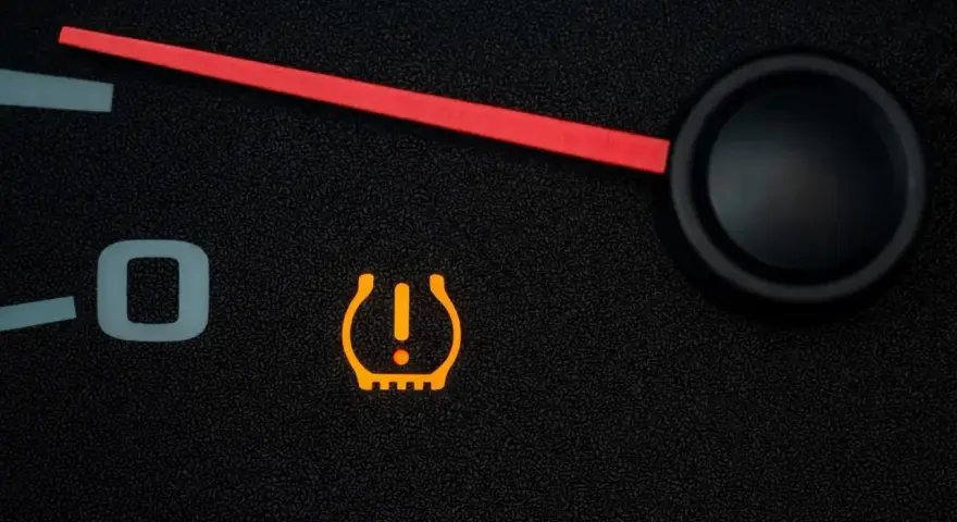 Spia di bassa pressione gomme Dacia Duster accesa. Controlla la pressione dei pneumatici per viaggiare in sicurezza.