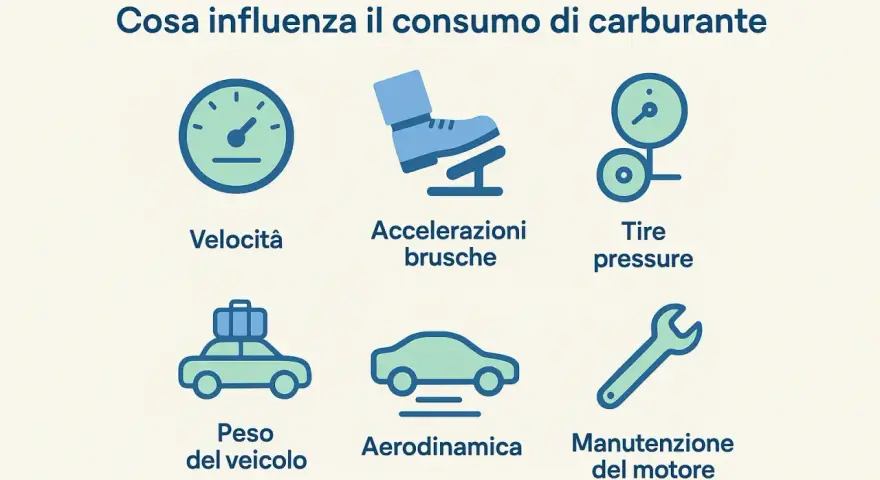 Se la tua macchina consuma troppo gasolio, controlla velocità, accelerazioni, pressione gomme, peso veicolo, aerodinamica e manutenzione motore.