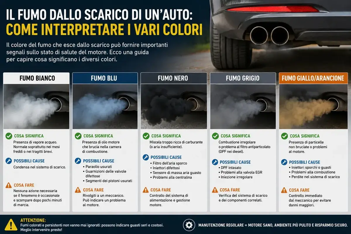 Fumo grigio dallo scarico? Potrebbe essere un problema al filtro antiparticolato o alla valvola EGR. Ecco come capire se il turbo non funziona e altri segnali.