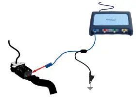 Collegamento di un sensore MAP con un oscilloscopio PicoScope per diagnosticare un segnale minimo irregolare.